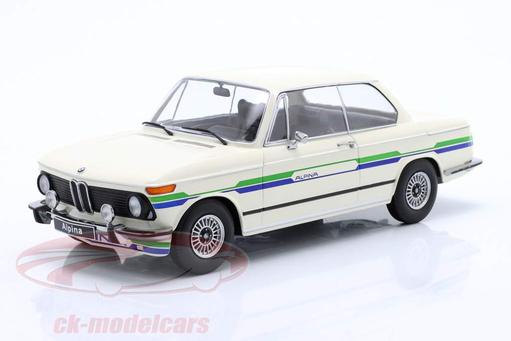 BMW 2002 Alpina Année de construction 1974 blanc 1:18 KK-Scale