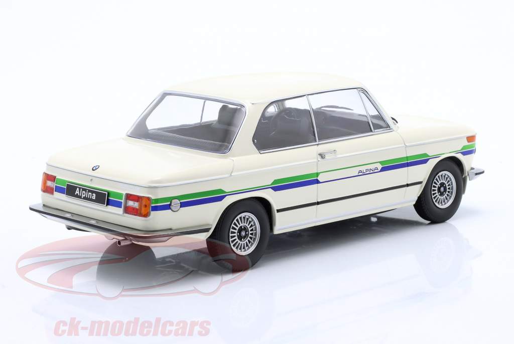 BMW 2002 Alpina Année de construction 1974 blanc 1:18 KK-Scale