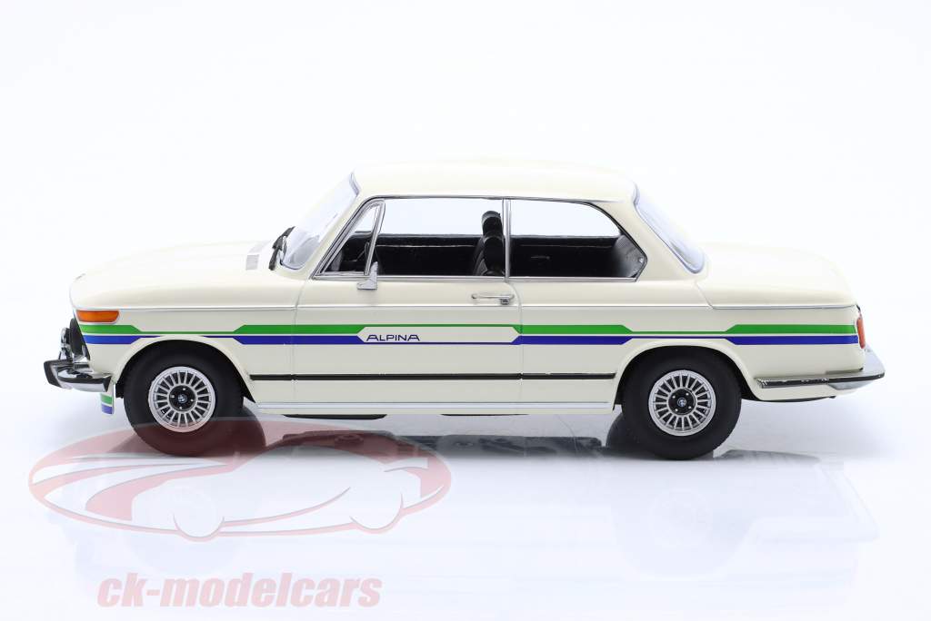 BMW 2002 Alpina Année de construction 1974 blanc 1:18 KK-Scale