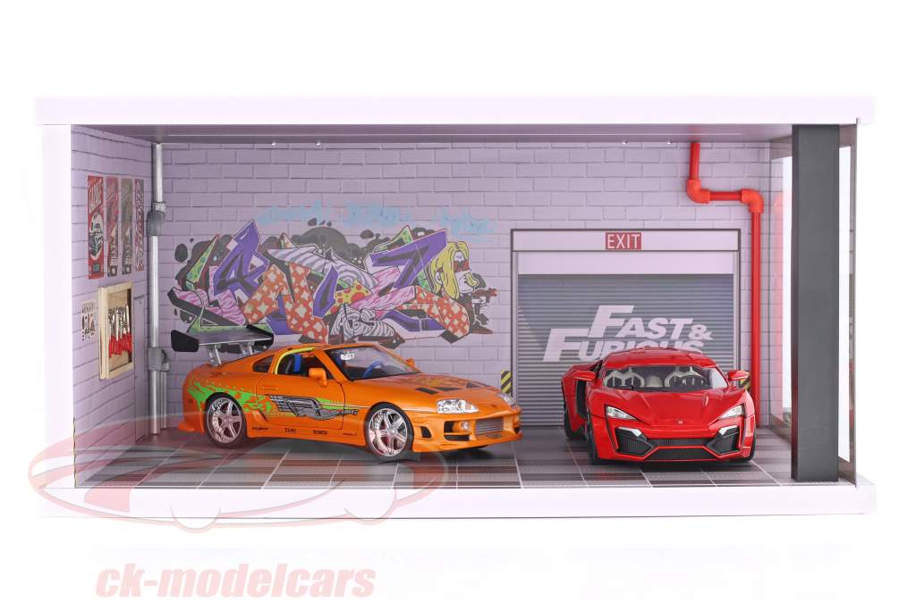 Diorama-Kit taller de reparación de automóviles para coches modelo en el escala 1:18 TOURING