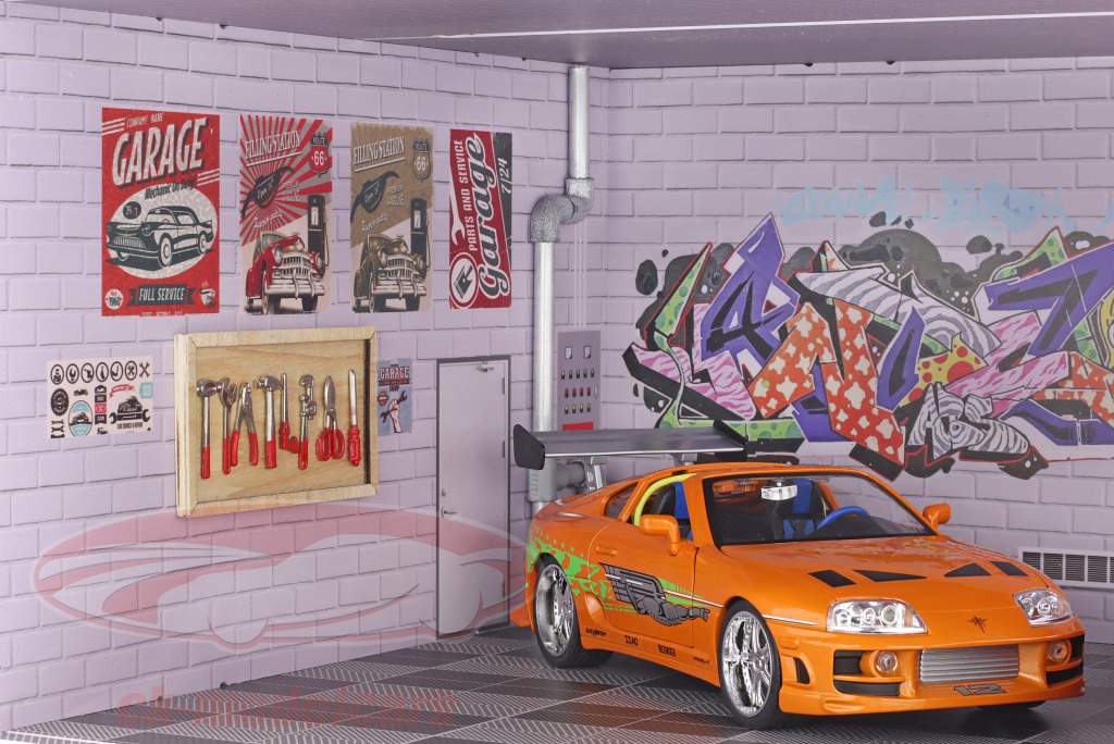 Diorama-Kit taller de reparación de automóviles para coches modelo en el escala 1:18 TOURING