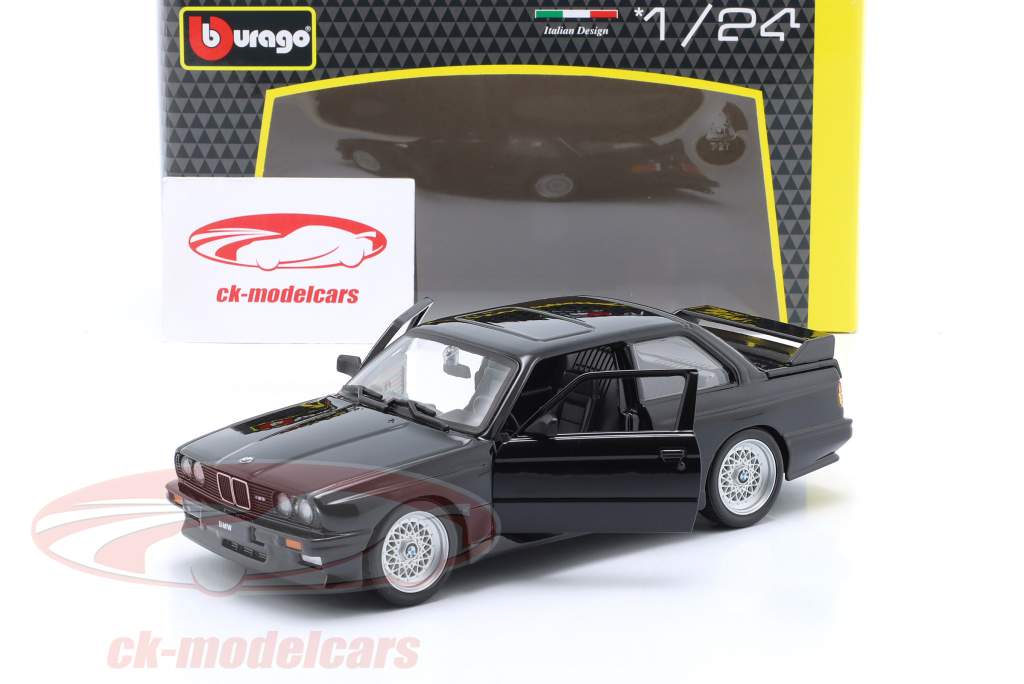 BMW M3 (E30) Année de construction 1988 noir 1:24 Bburago