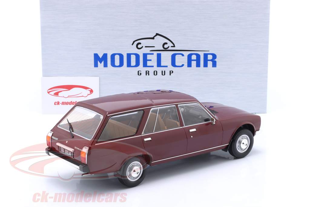 Peugeot 504 Break Année de construction 1976 rouge foncé 1:18 ModelCar Group