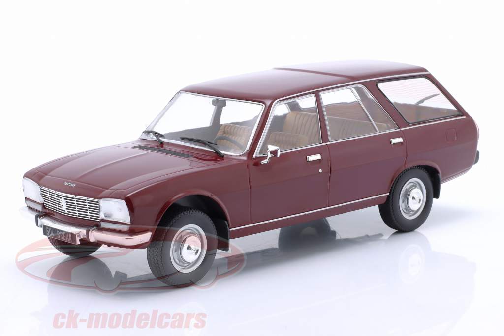 Peugeot 504 Break Année de construction 1976 rouge foncé 1:18 ModelCar Group