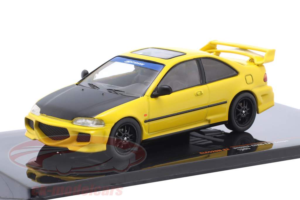 Honda Civic EJ1 Coupe 建设年份 1995 黄色的 / 黑色的 1:43 Ixo
