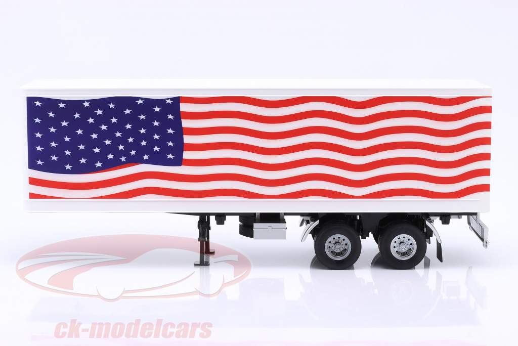 Sattelauflieger Stars & Stripes weiß / blau / rot 1:18 Road Kings