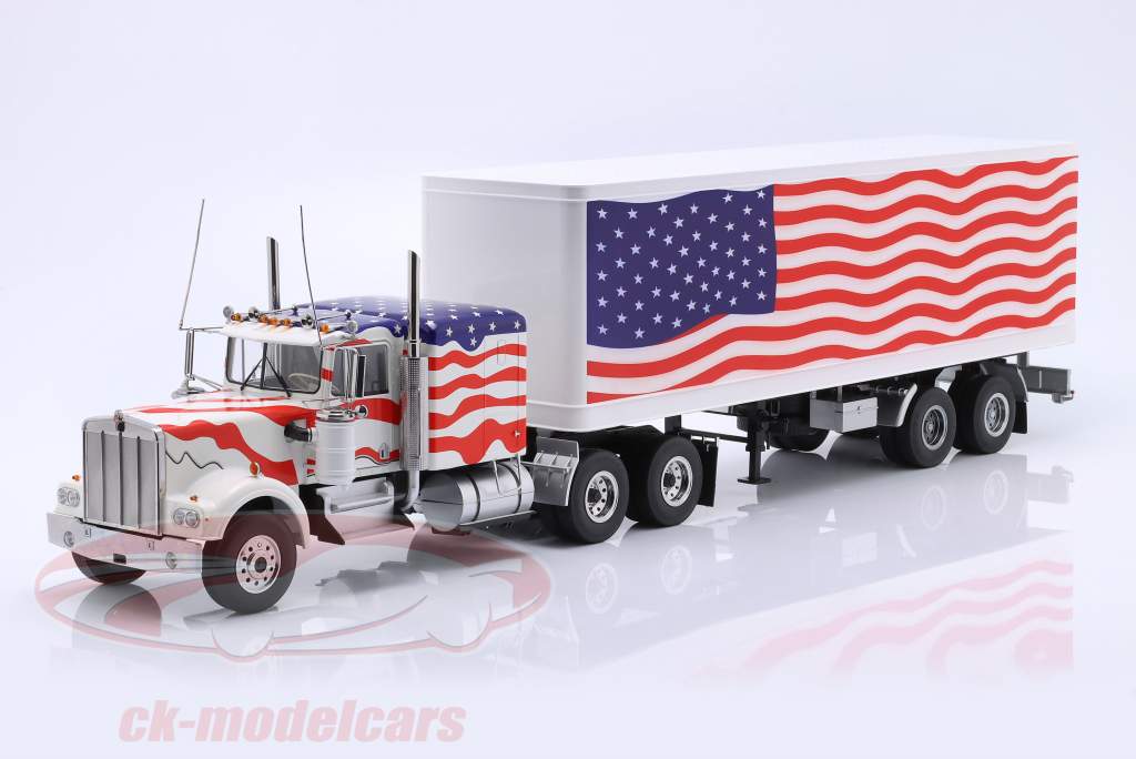 Semirimorchio Stelle & strisce bianco / blu / rosso 1:18 Road Kings