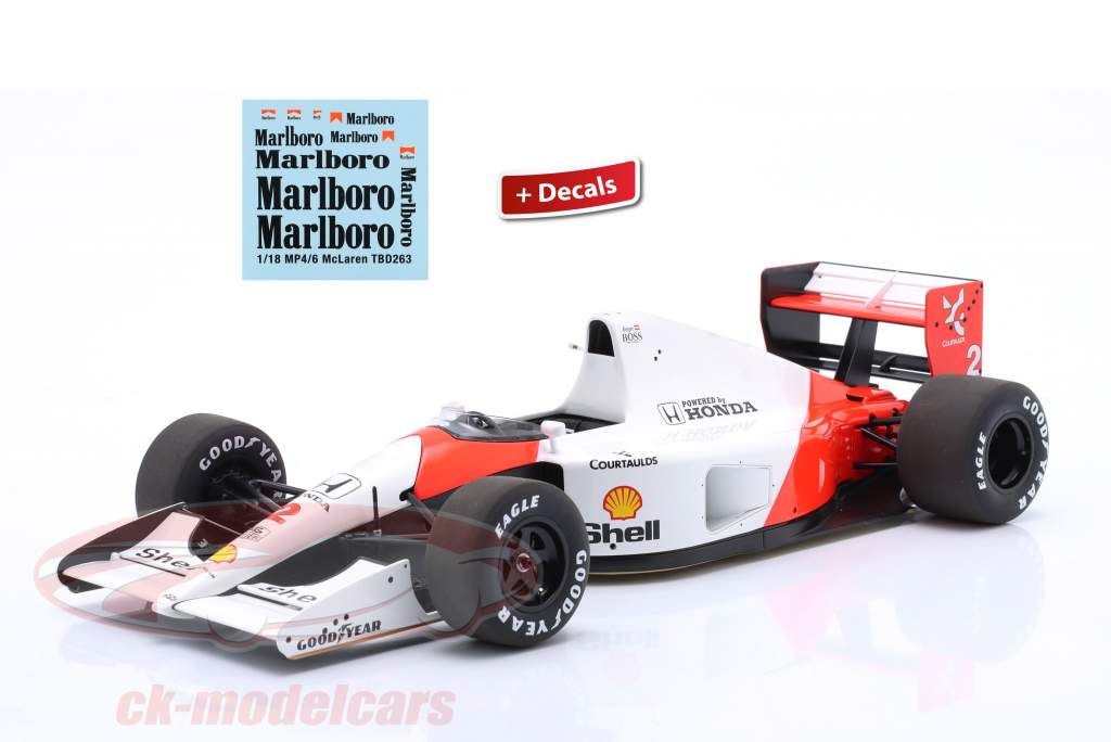 Gerhard Berger McLaren MP4/6 #2 ganador japonés GP fórmula 1 1991 1:18 AUTOart