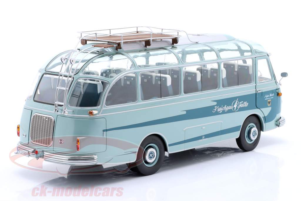 Setra S6 Kraichgau Falke year 1962 blue / turquoise 1:18 Schuco