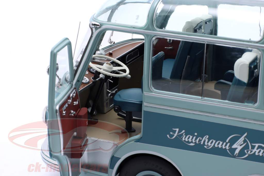 Setra S6 Kraichgau Falke year 1962 blue / turquoise 1:18 Schuco