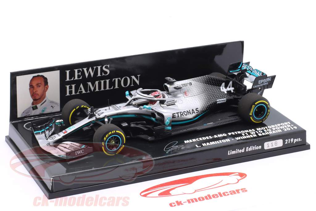 Hamilton Mercedes-AMG F1 W10 #44 Sieger Bahrain GP Formel 1 2019 1:43 Minichamps