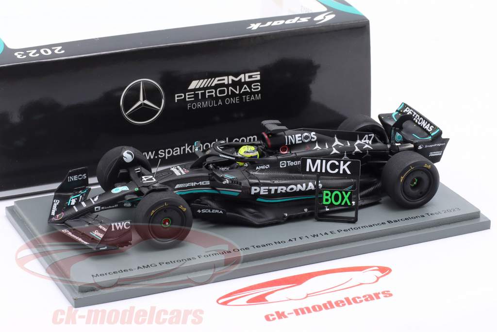 Spark Mercedes F1 2022年モデル 1/43 Spark 1:43 Mick Schumacher Mercedes-AMG F1 W14 #47 Tire test