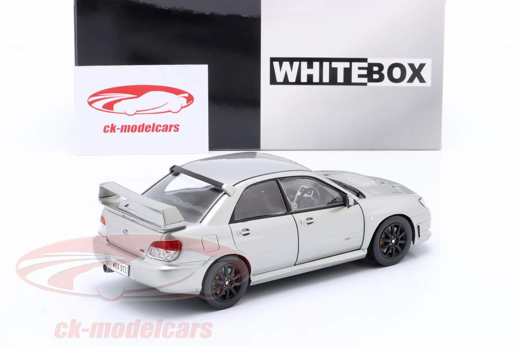 Subaru Impreza WRX STi RHD Baujahr 2006 grau metallic 1:24 WhiteBox