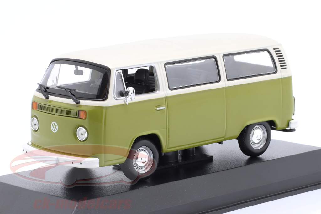 Volkswagen VW T2 Bus year 1972 green / white 1:43 Minichamps