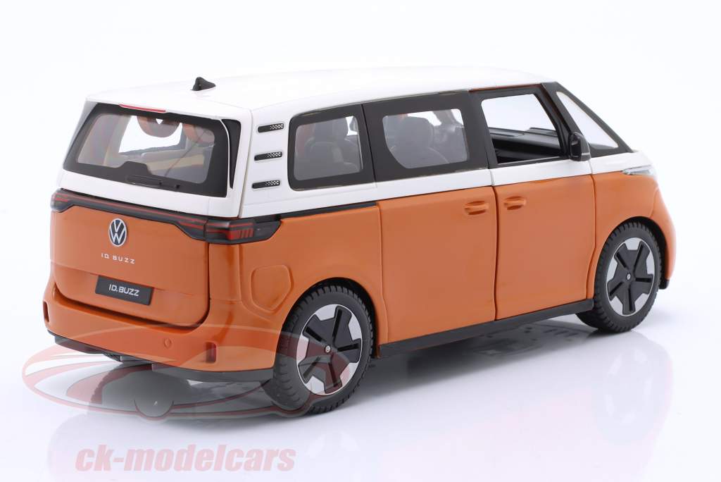 Volkswagen VW ID. Buzz Año de construcción 2023 naranja / blanco 1:24 Maisto