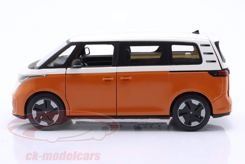 Volkswagen VW ID. Buzz Año de construcción 2023 naranja / blanco 1:24 Maisto