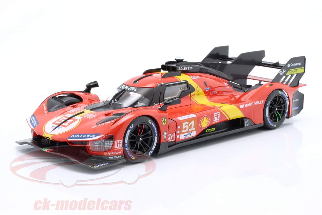 Ferrari 499P #51 勝者 24h LeMans 2023 Pier Guidi, Calado, Giovinazzi 1:18 Bburago
