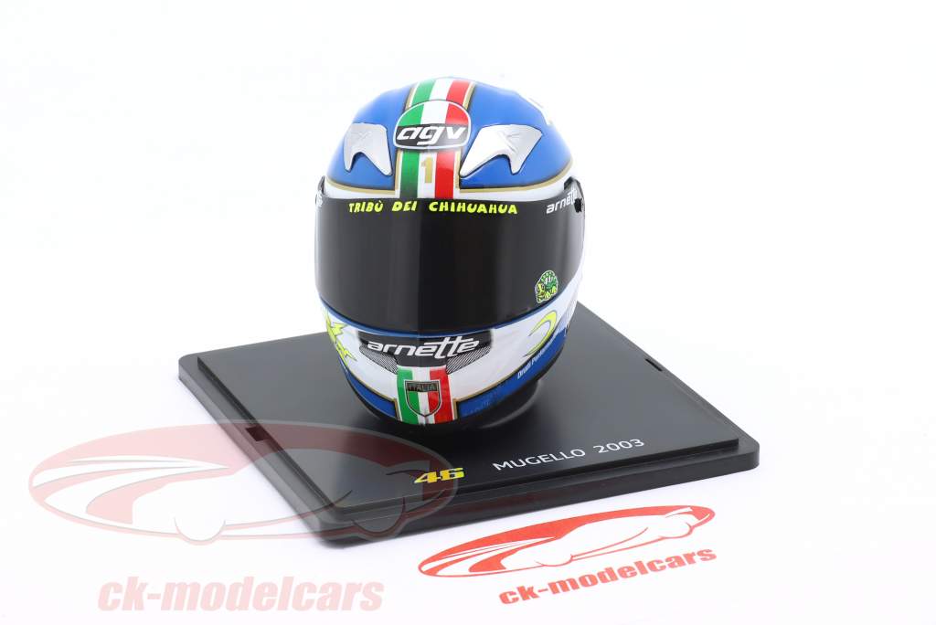 Valentino Rossi #46 Vincitore MotoGP Mugello 2003 casco 1:5 Spark Editions