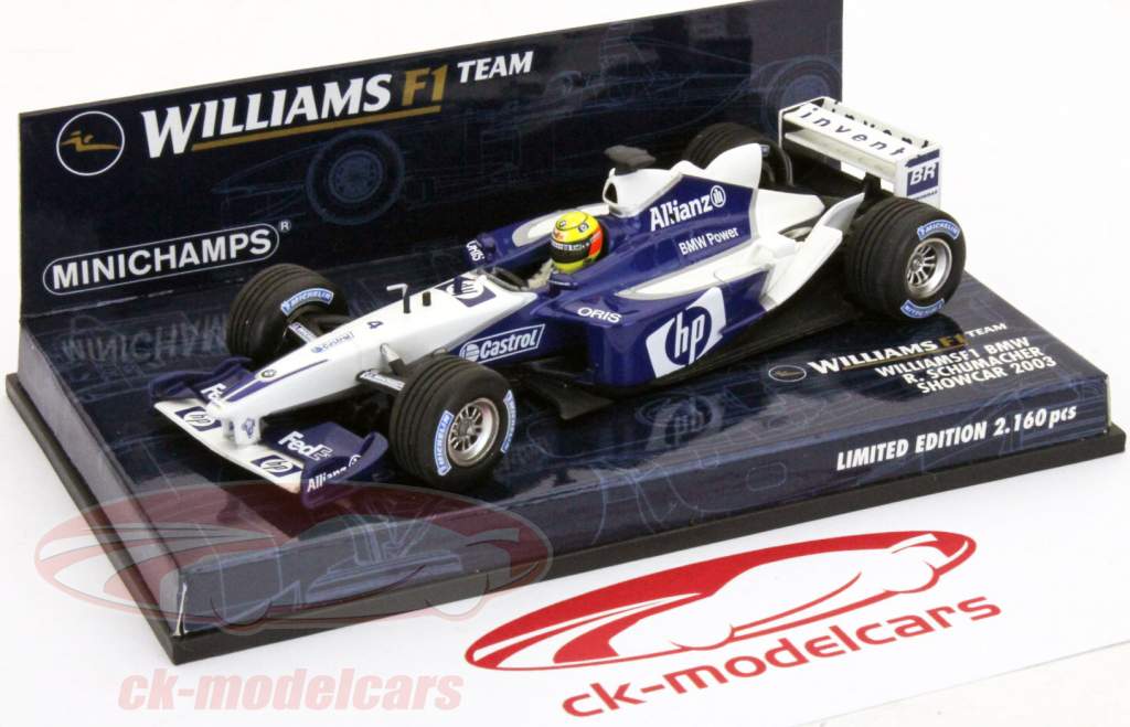 ウィリアムズ　BMW Minichamps 1:43 R. Schumacher BMW Williams FW25 Showcar