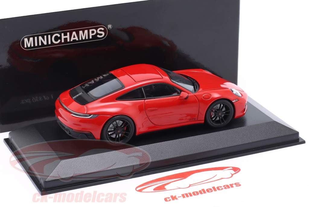 Porsche 911 (992) Carrera 4 GTS 2021 Indisk rød 1:43 Minichamps