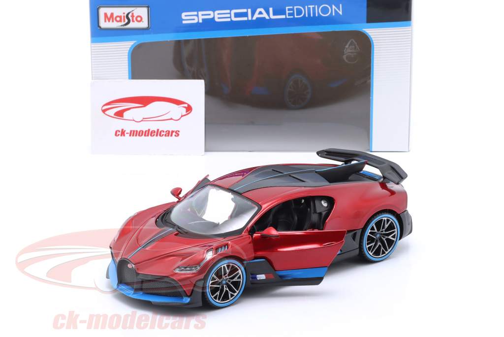 Bugatti Divo 年 2018 红色的 金属 1:24 Maisto