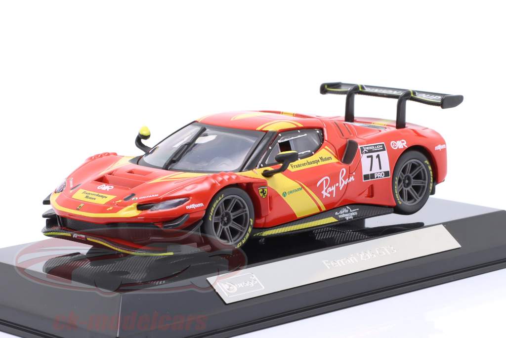 Ferrari 296 GT3 Año de construcción 2022 rojo 1:43 Bburago