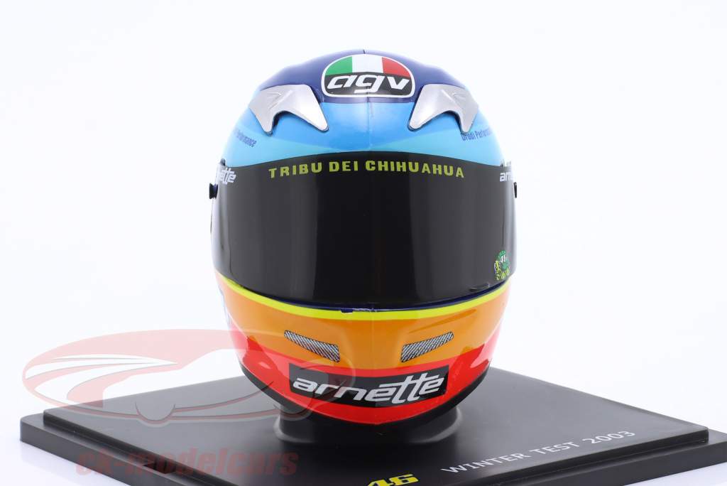Valentino Rossi #46 MotoGP winter test World Champion 2003 helmet 1:5 Spark Editions