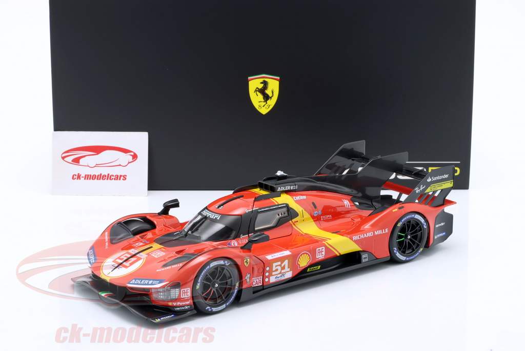 Bburago 1:18 Ferrari 499P #51 勝者 24h LeMans 2023 Pier