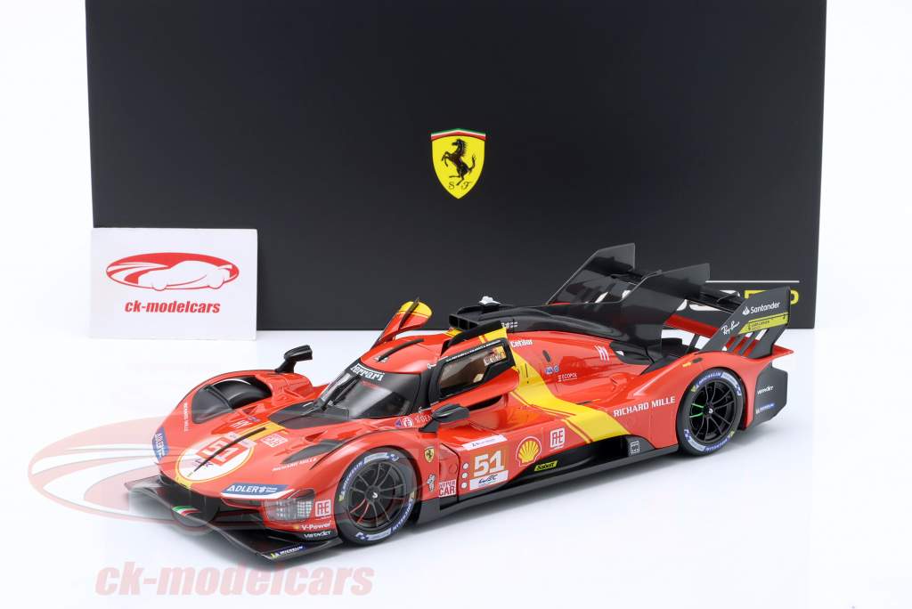 Ferrari 499P #51 winnaar 24h LeMans 2023 Pier Guidi, Calado, Giovinazzi 1:18 Bburago