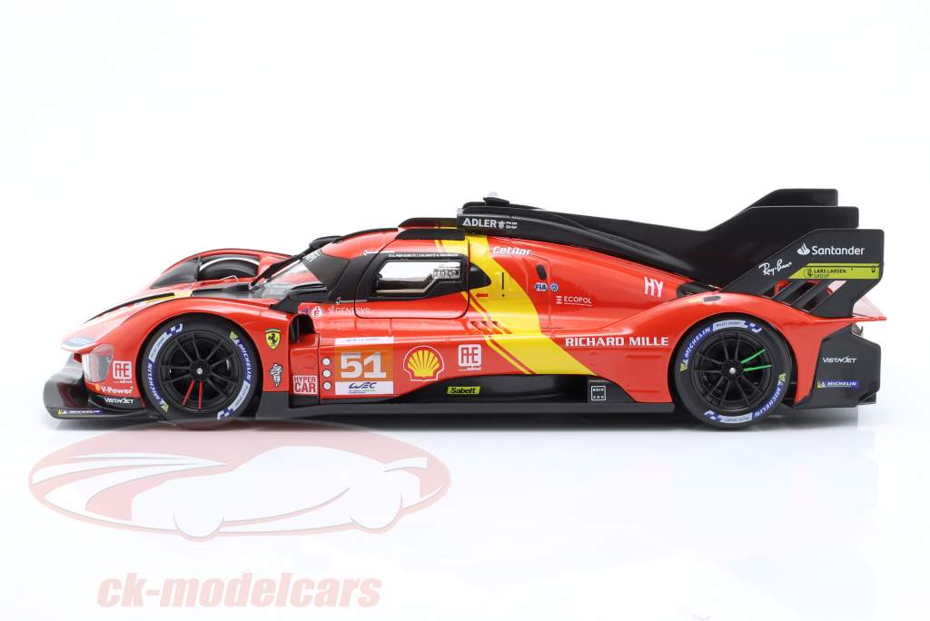 Ferrari 499P #51 优胜者 24h LeMans 2023 Pier Guidi, Calado, Giovinazzi 1:18 Bburago