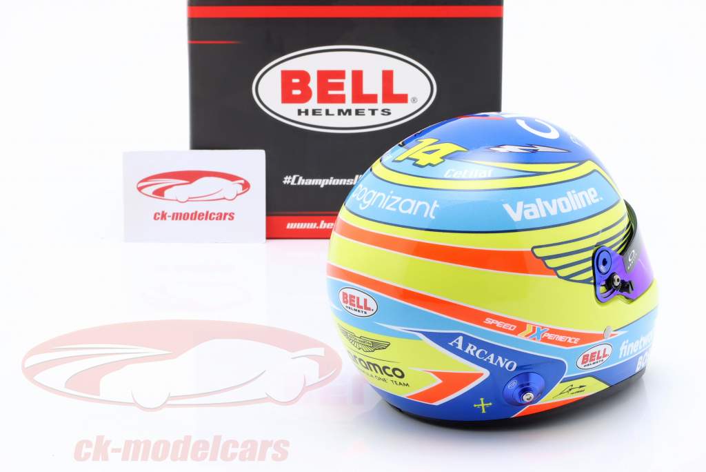 Fernando Alonso #14 Aston Martin Aramco F1 Team Formel 1 2024 Helm 1:2 Bell