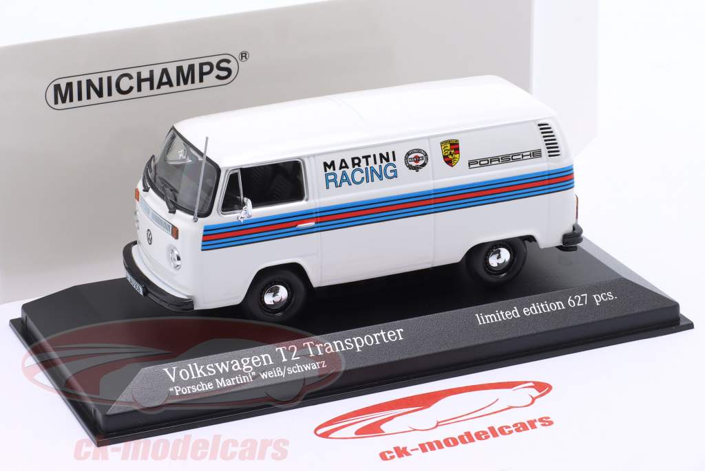Volkswagen VW T2 Transporter Porsche Renndienst Martini Design 1:43 Minichamps