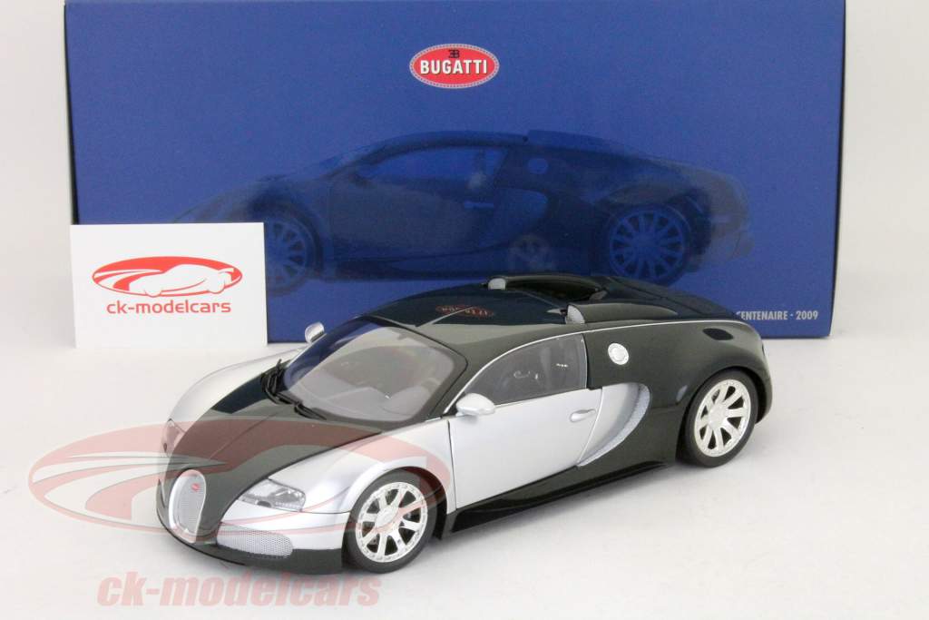 Bugatti Veyron L'Edition Centenaire gebouwd 2009 chroom - groen 1:18 Minichamps