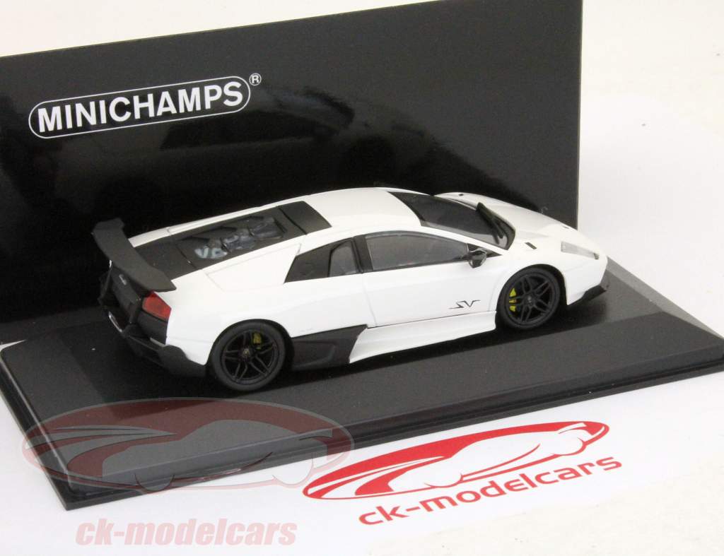 Lamborghini Murcielago LP670-4SV construção 2009 branco / branco 1:43 Minichamps