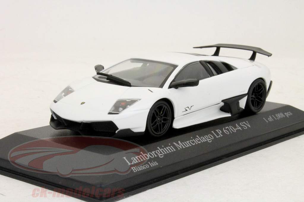Lamborghini Murcielago LP670-4SV construção 2009 branco / branco 1:43 Minichamps