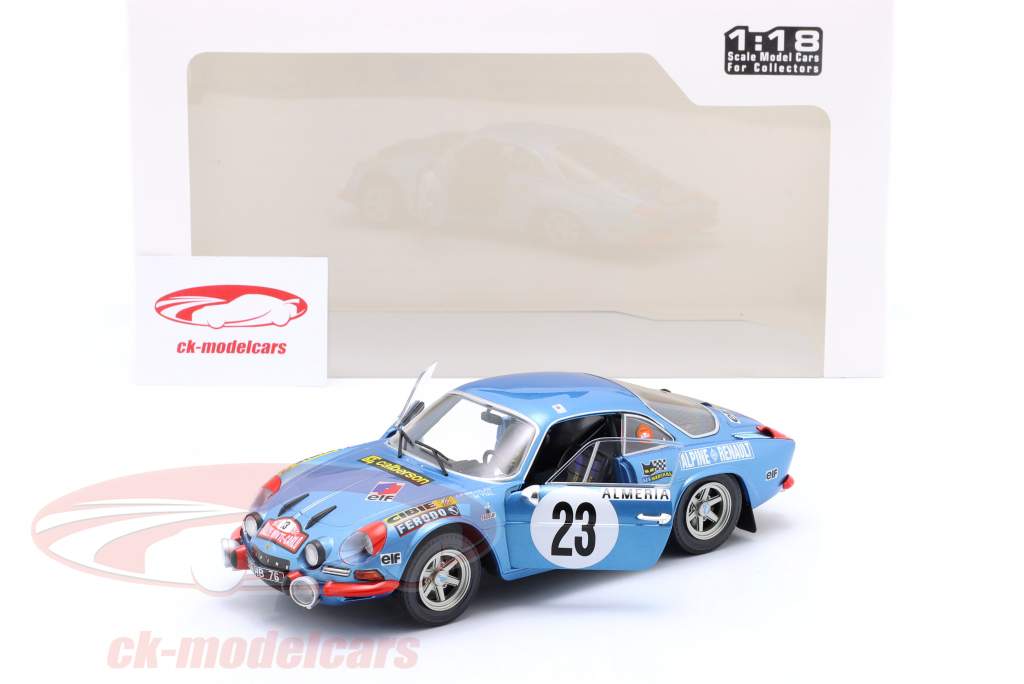 Alpine A110 1600S #23 6ème Rallye Monte Carlo 1972 Piot, Marnat 1:18 Solido