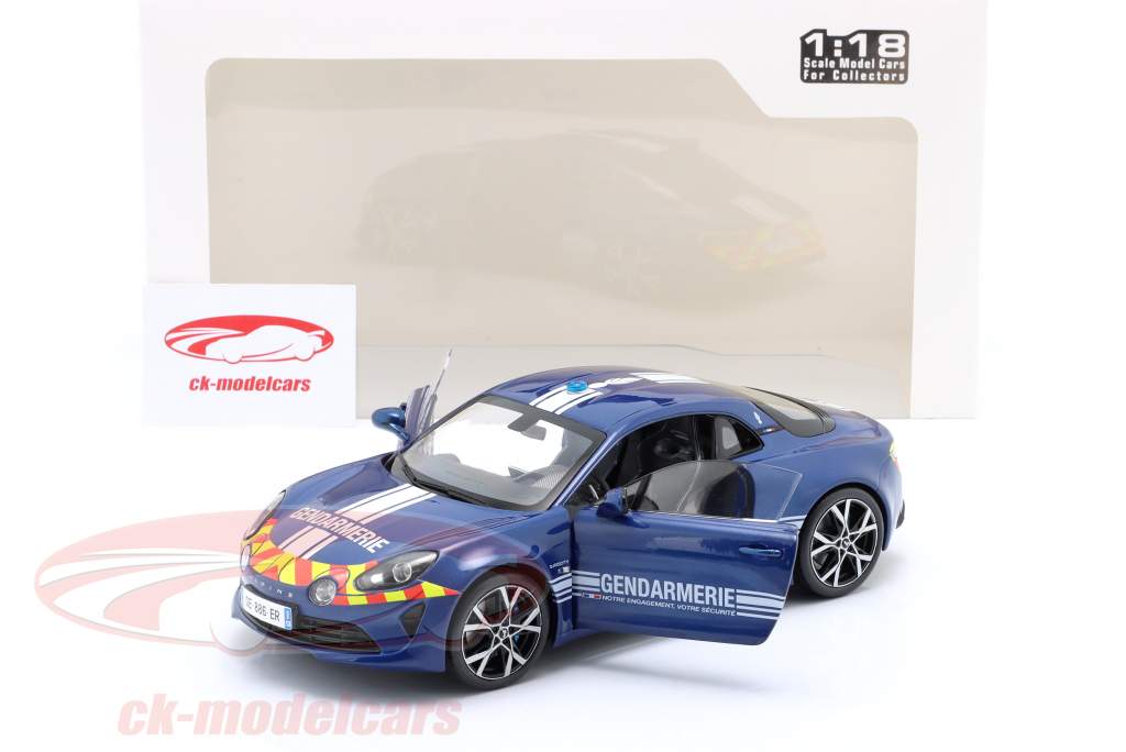 Alpine A110 Gendarmerie Année de construction 2023 bleu 1:18 Solido
