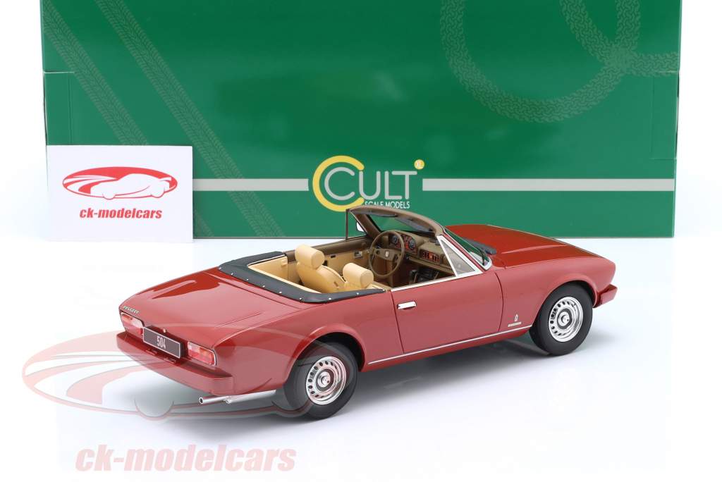 Peugeot 504 Cabriolet Anno di costruzione 1983 rosso 1:18 Cult Scale