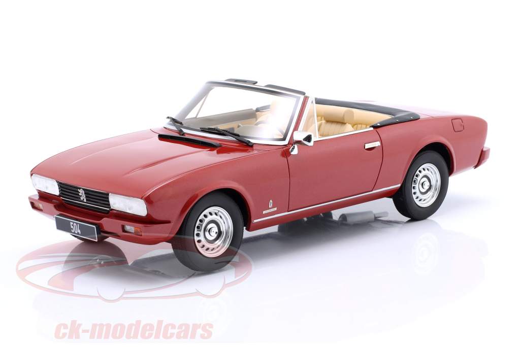 Peugeot 504 Cabriolé Ano de construção 1983 vermelho 1:18 Cult Scale