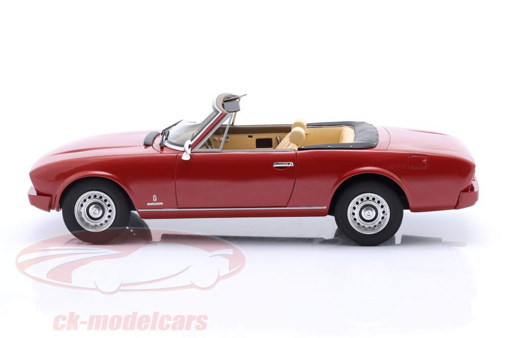 Peugeot 504 Cabriolet Bouwjaar 1983 rood 1:18 Cult Scale
