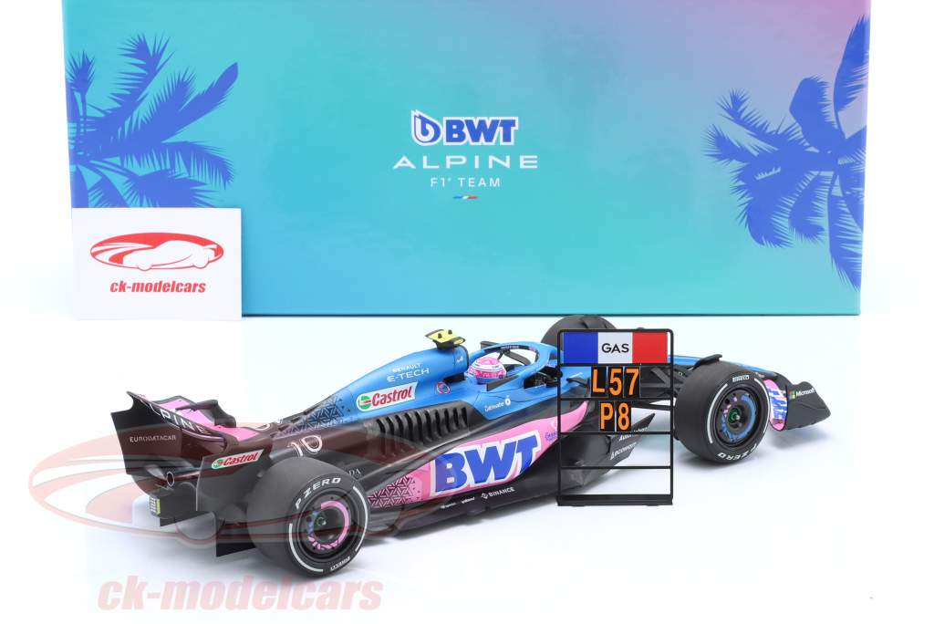 Pierre Gasly Alpine A523 #10 octavo miami GP fórmula 1 2023 1:18 Minichamps