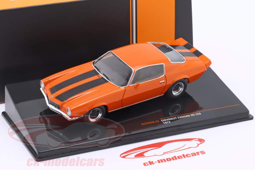 Chevrolet Camaro RS-Z28 year 1972 orange / black 1:43 Ixo