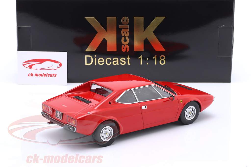 Ferrari 208 GT4 Byggeår 1975 rød 1:18 KK-Scale