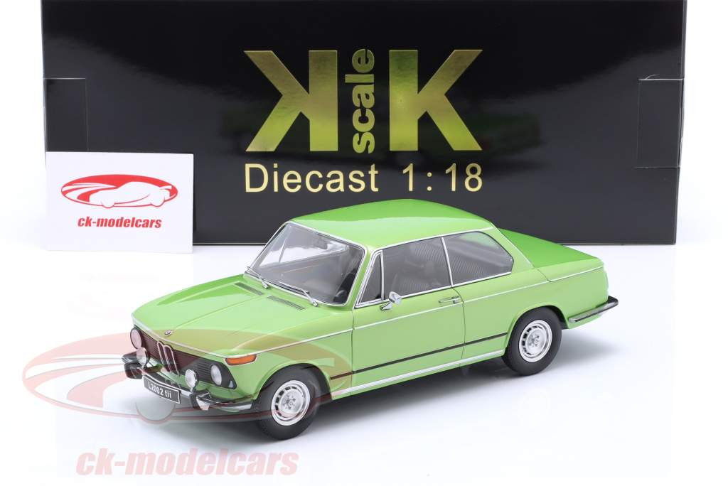 BMW L 2002 tii 2. series year 1974 green metallic 1:18 KK-Scale