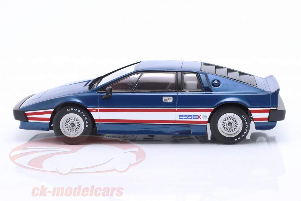 Lotus Esprit Turbo Essex 建設年 1981 青 メタリックな と 装飾 1:18 KK-Scale