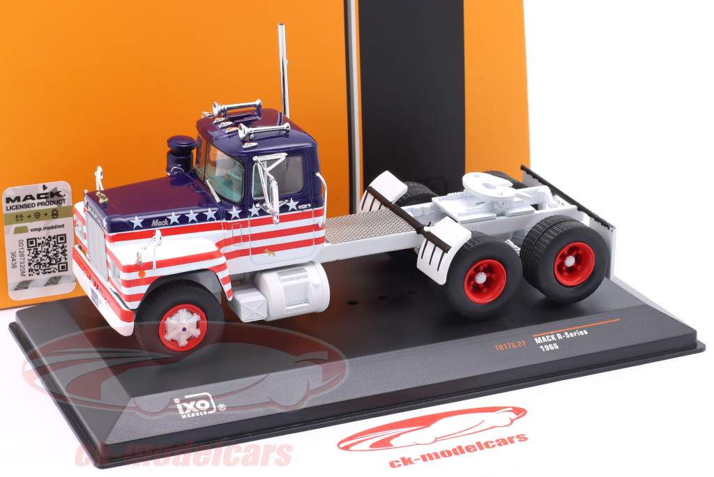 Mack R-Serie Traktor enhed Byggeår 1966 stjerner og striber 1:43 Ixo