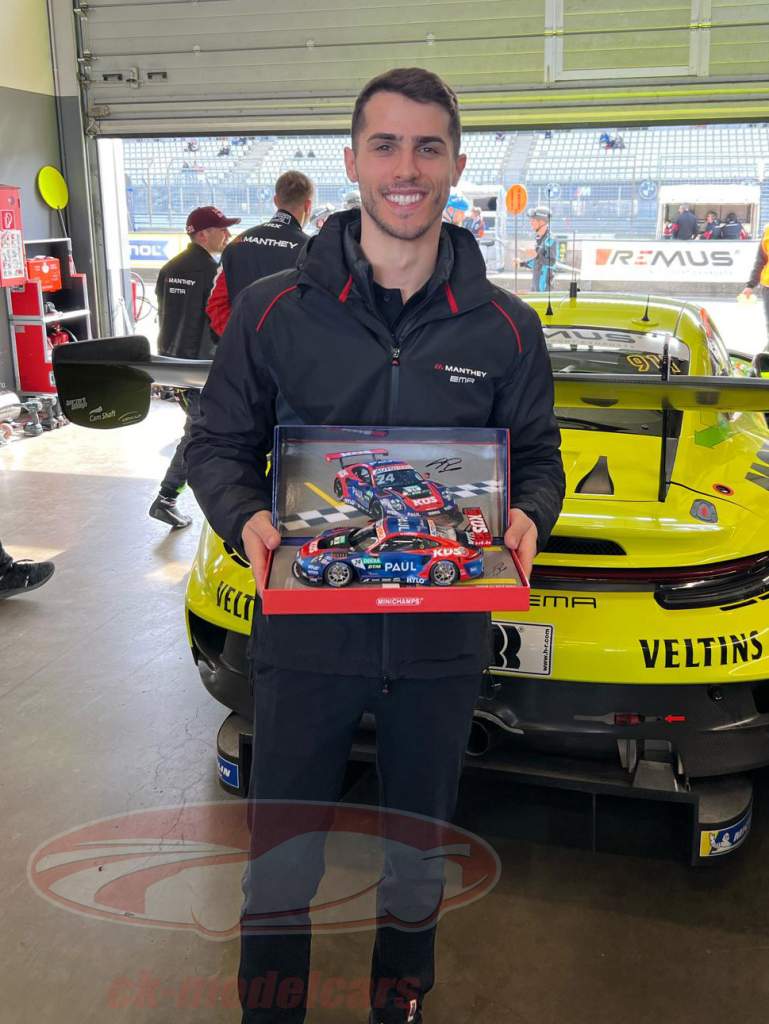 Porsche 911 GT3 R #24 ganhador Norisring DTM 2022 KÜS Team75 Preining Signature 1:18 Minichamps