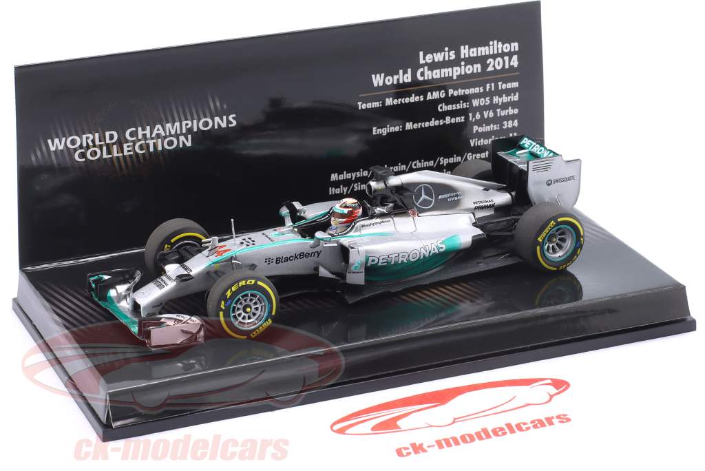 1/43 Spark Mercedes W05 イタリアGP 2014 Used Spark 1:43 Mercedes F1 W05 Hybrid #44 Lewis Hamilton