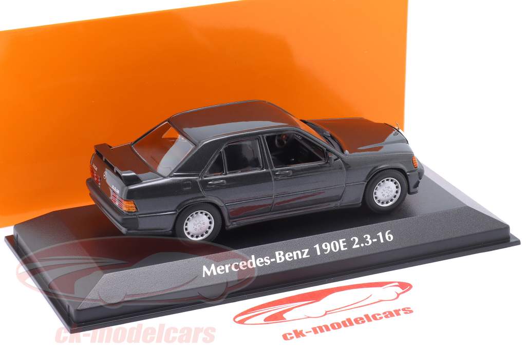Mercedes-Benz 190E 2.3-16 (W201) year 1984 black metallic 1:43 Minichamps