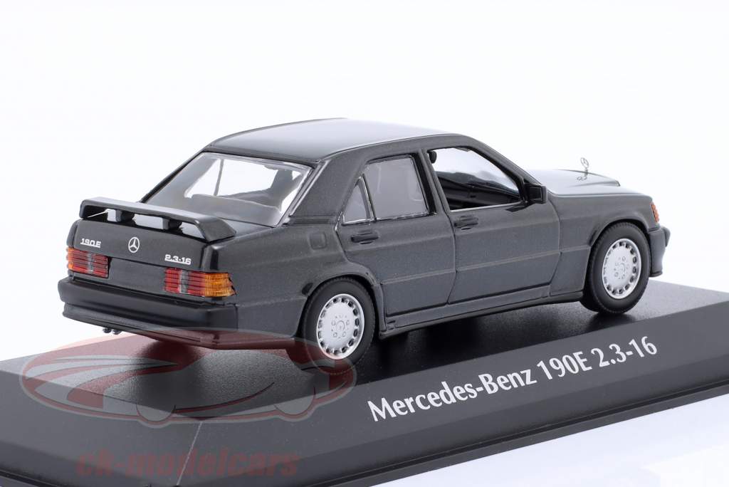 Mercedes-Benz 190E 2.3-16 (W201) year 1984 black metallic 1:43 Minichamps